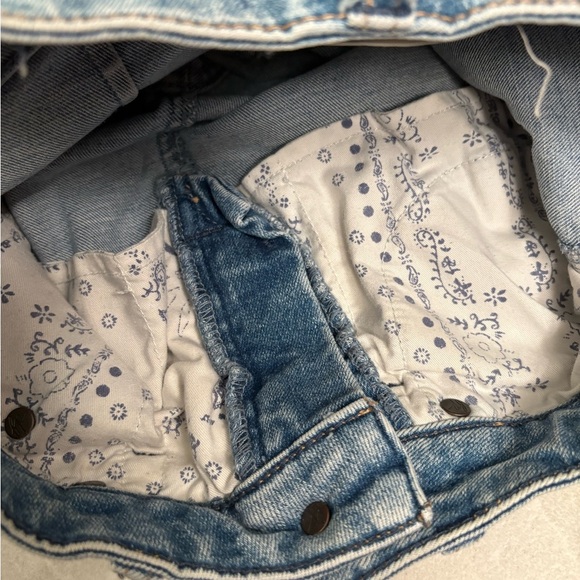 We The Free Vintage Style CRVY High Rise Raw Hem Straight Leg Jeans Size 26 - Picture 17 of 17